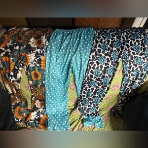 3 pack girls boho pants